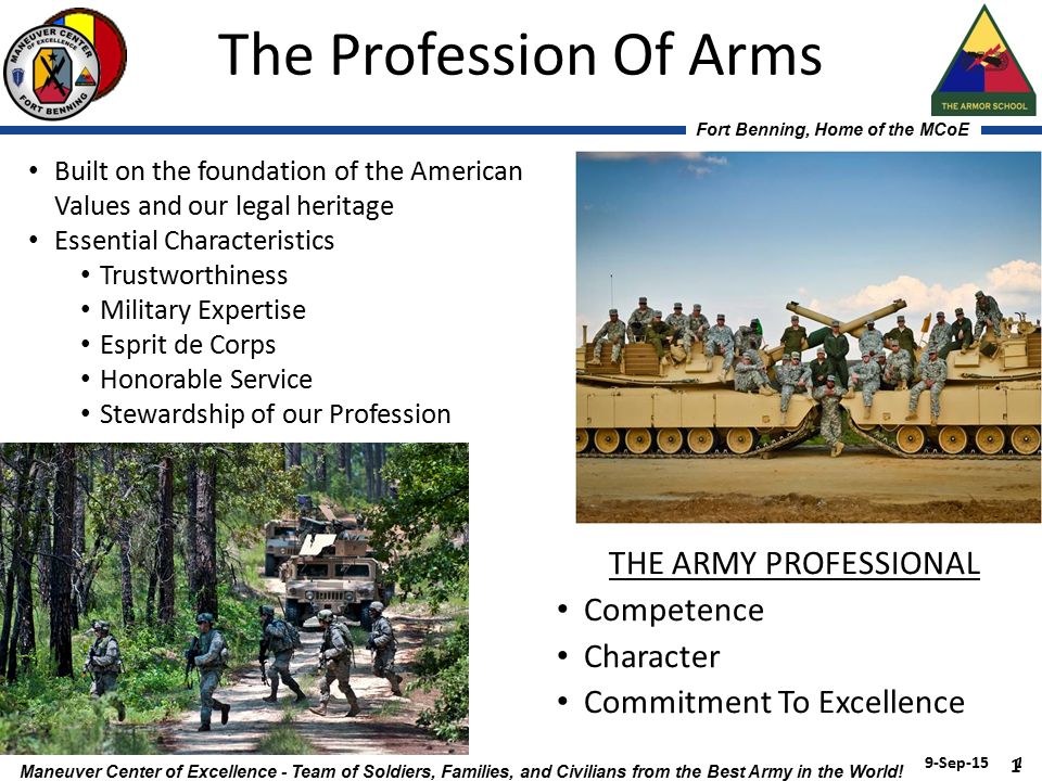 Civil-Military Relations and the Profession of Arms
